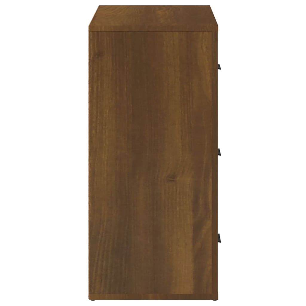 vidaXL Szafka, brązowy dąb, 80x33x70 cm, materiał drewnopochodny