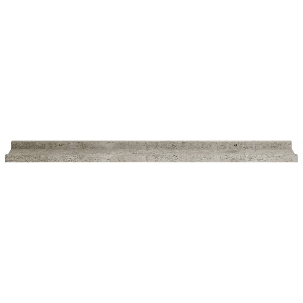 vidaXL Półki ścienne, 2 szt., szarość betonu, 80x9x3 cm