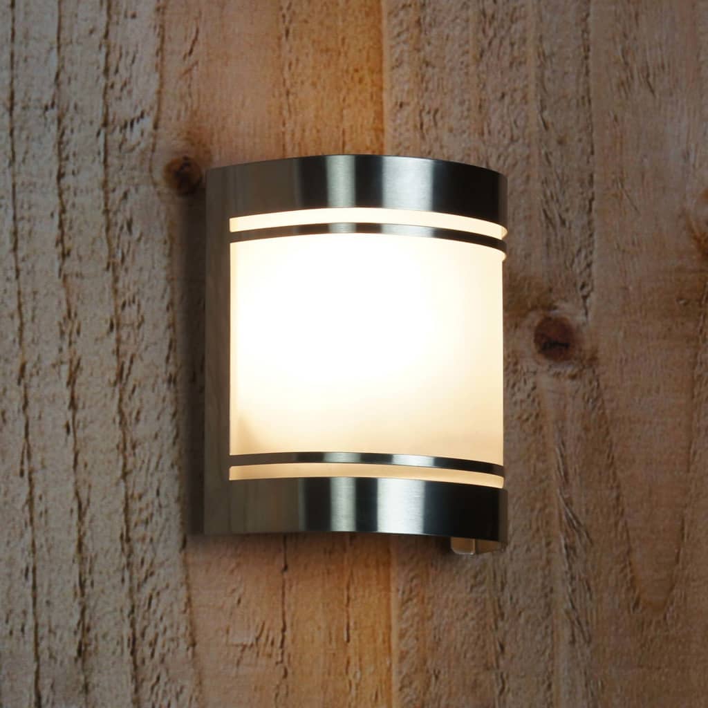 Smartwares Zewnętrzna lampa ścienna, 14x16,5x10,5 cm, srebrna