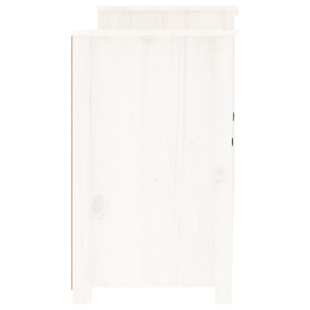 vidaXL Komoda, biała, 164x37x68 cm, drewno sosnowe