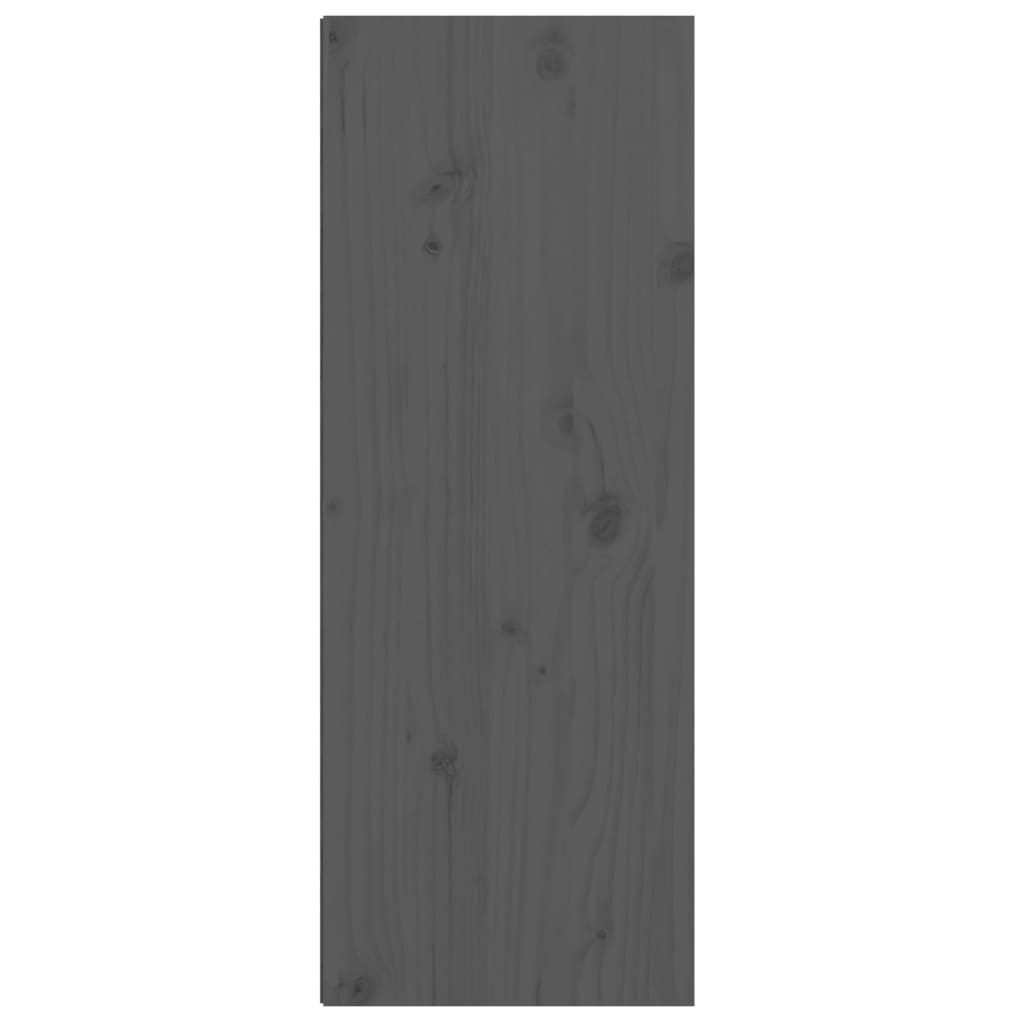 vidaXL Szafki ścienne, 2 szt., szare, 30x30x80 cm, lite drewno sosnowe