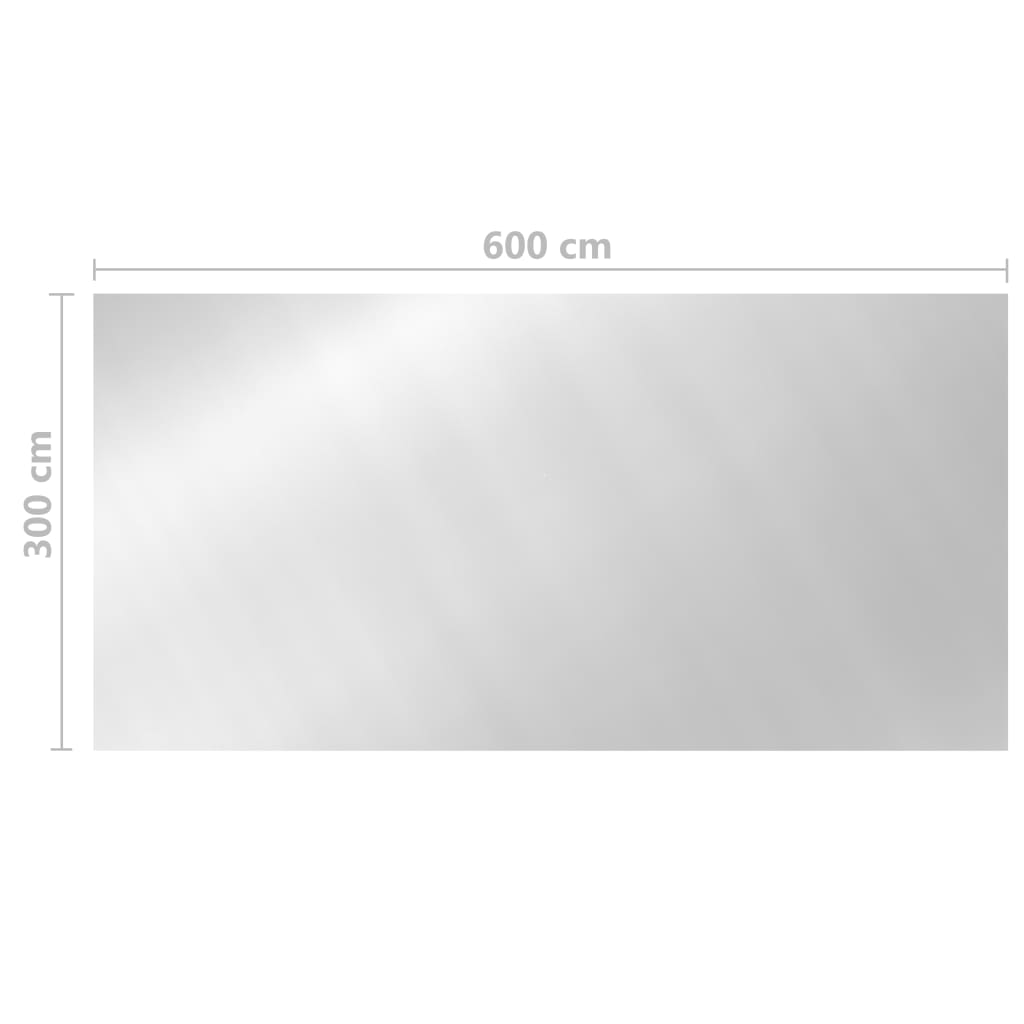 vidaXL Folia na basen, srebrna, 600x300 cm, PE