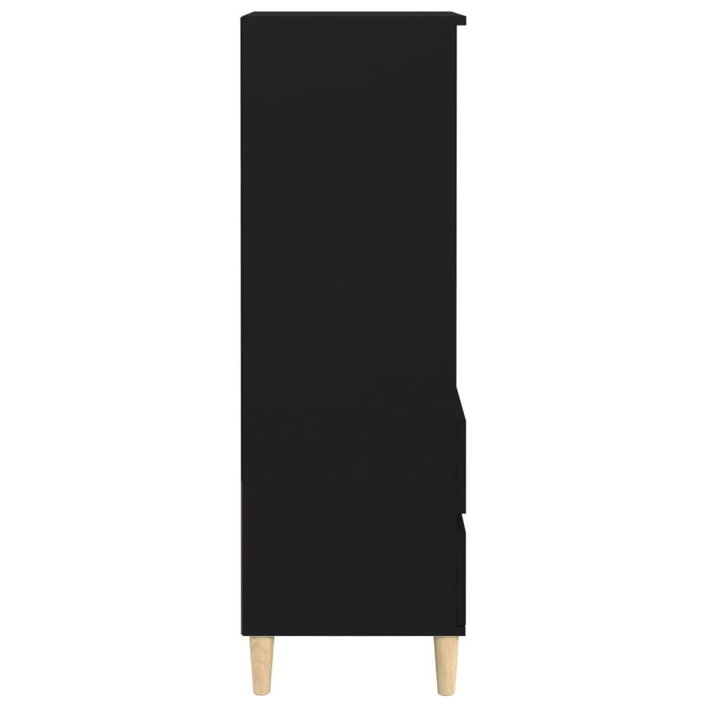 vidaXL Wysoka szafka, czarna, 40x36x110 cm,materiał drewnopochodny