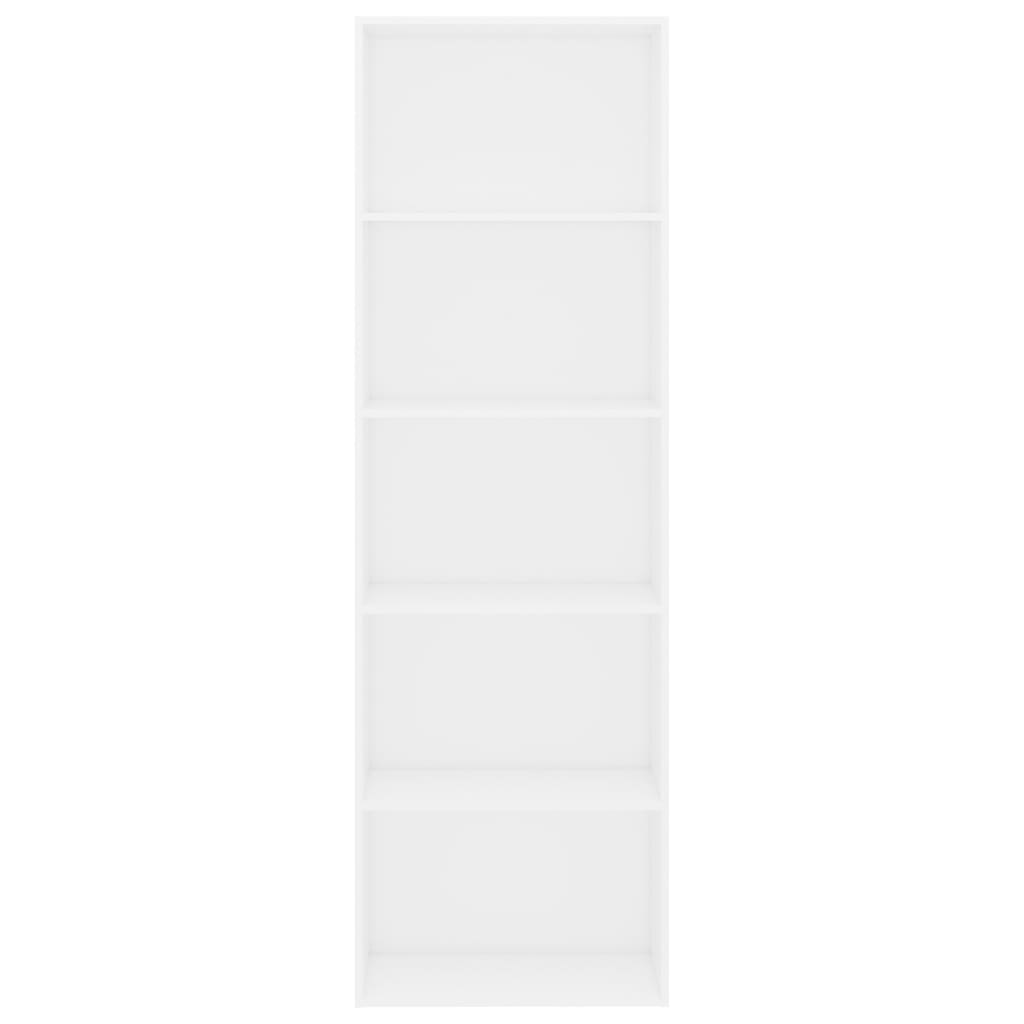 vidaXL Regał na książki, biały, 60x30x189 cm, materiał drewnopochodny
