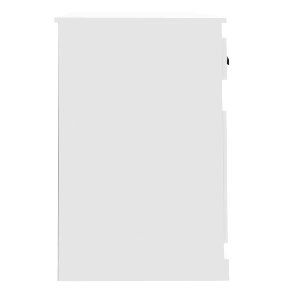 vidaXL Biurko z szufladą, białe, 115x50x75 cm