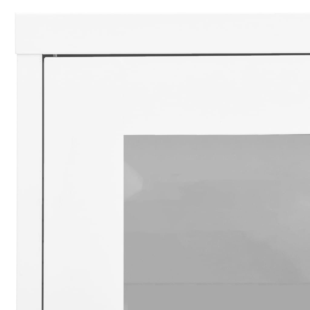 vidaXL Szafa na dokumenty, biała, 90x40x70 cm, stalowa