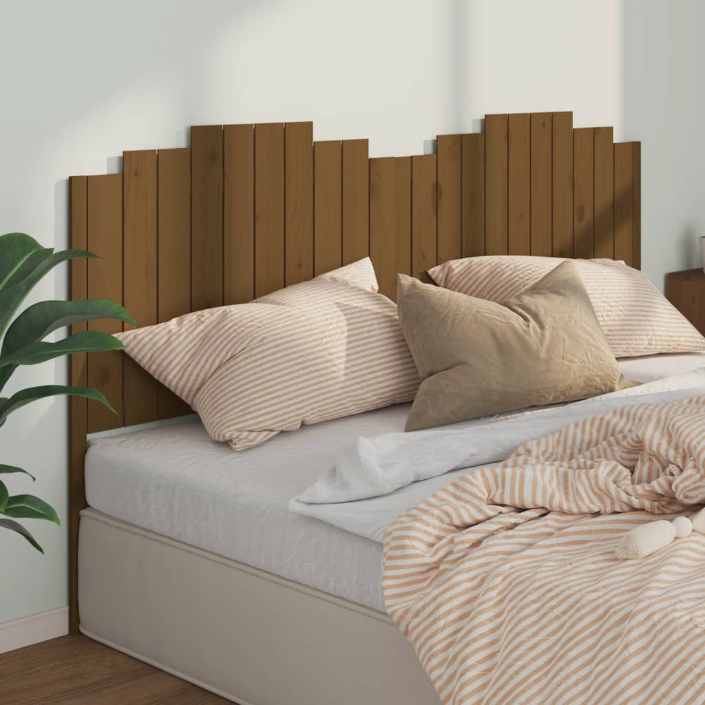 vidaXL Wezgłowie łóżka, miodowy brąz, 206x4x110 cm, drewno sosnowe
