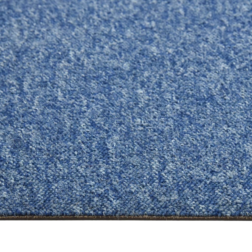 vidaXL Podłogowe płytki dywanowe, 20 szt., 5 m², 50x50 cm, niebieskie