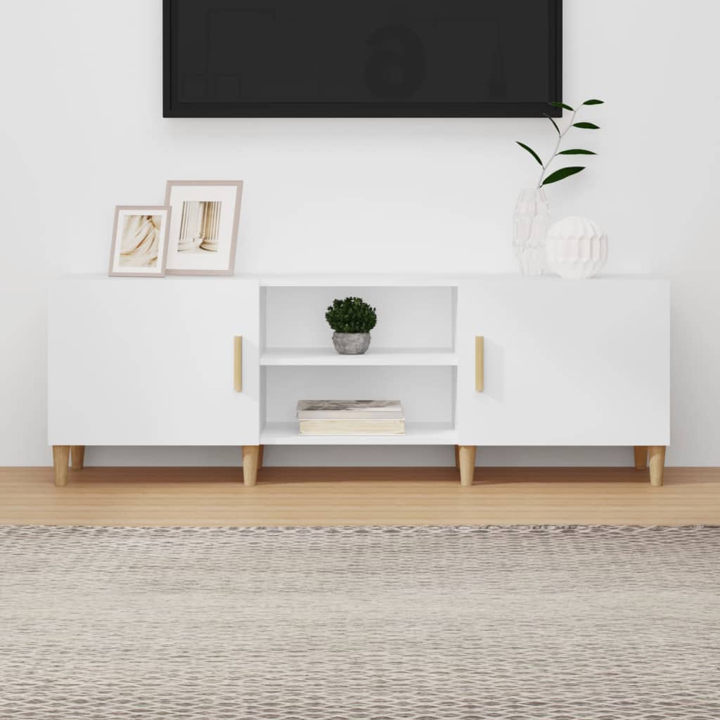 vidaXL Szafka pod TV, biała, 150x30x50 cm, materiał drewnopochodny