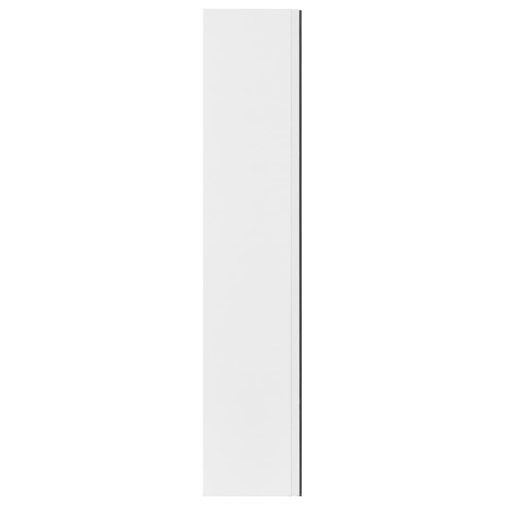 vidaXL Szafka łazienkowa z lustrem, biała, 60x15x75 cm, MDF