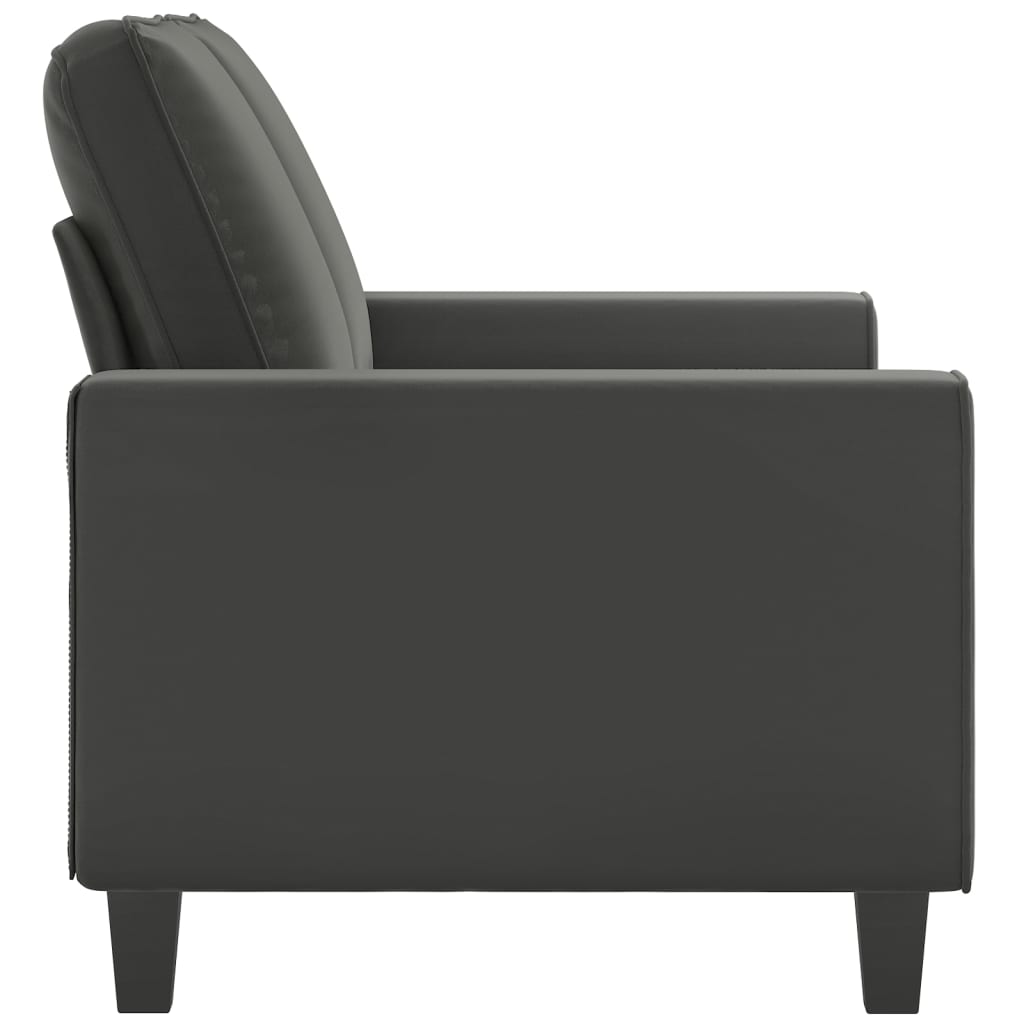 vidaXL Sofa 2-osobowa, ciemnoszara, 120 cm, tapicerowana mikrofibrą