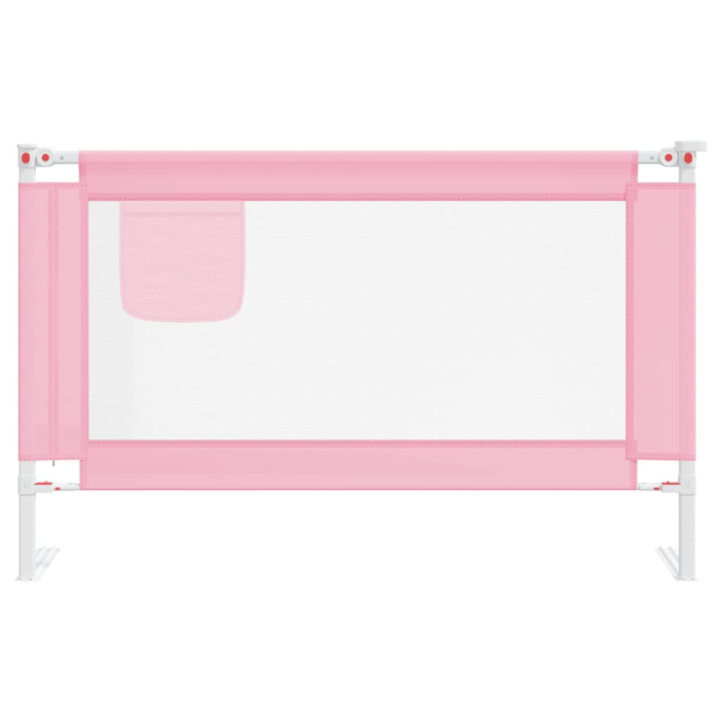 vidaXL Barierka do łóżeczka dziecięcego, różowa, 120x25 cm, tkanina