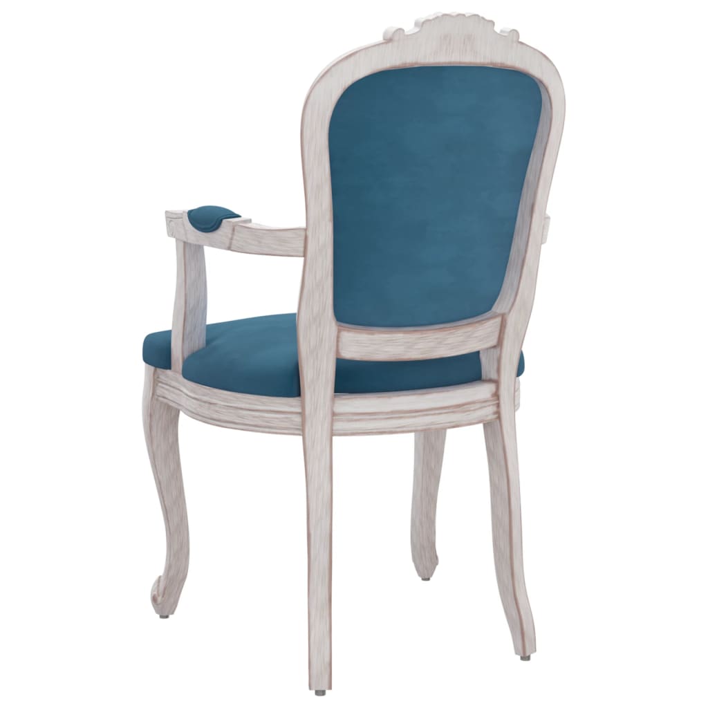 vidaXL Krzesła stołowe, 2 szt., niebieskie, 62x59,5x100,5 cm, aksamit