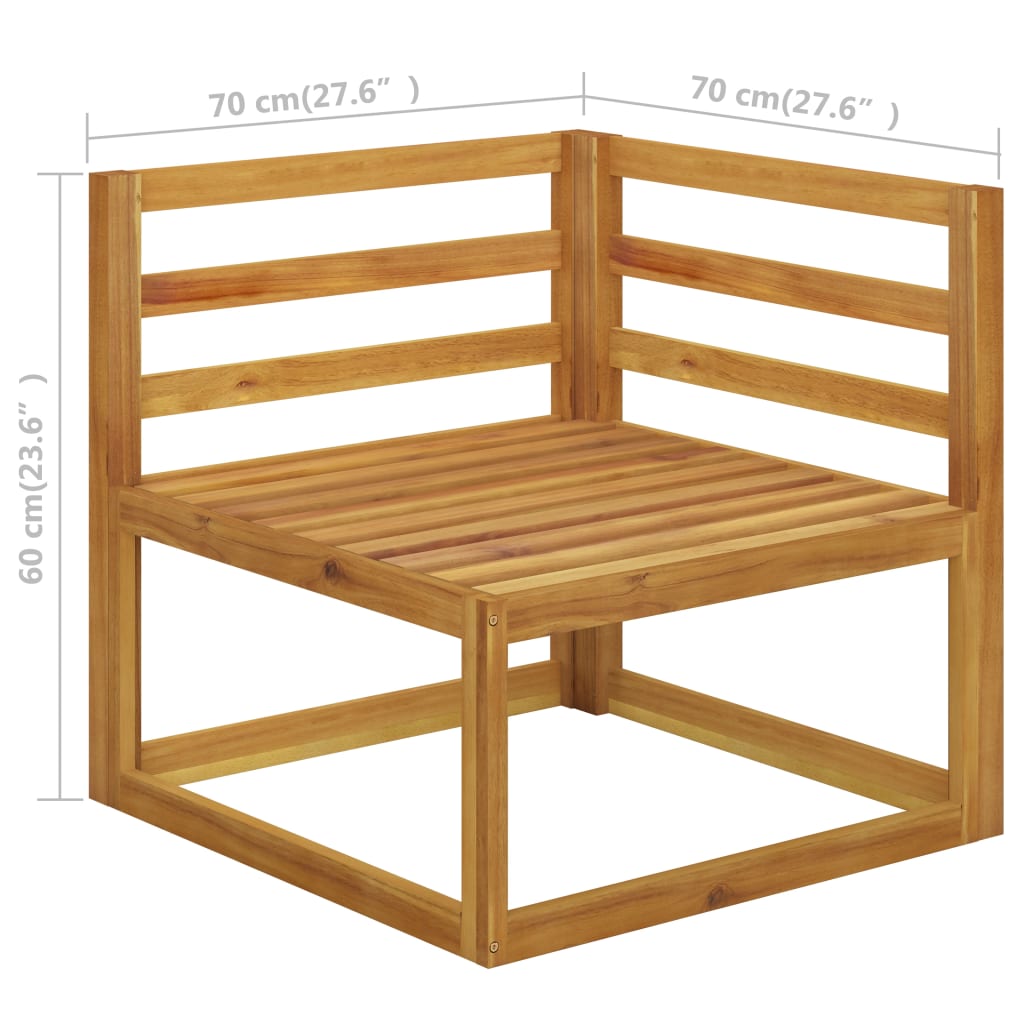 vidaXL 8-cz. zestaw wypoczynkowy do ogrodu, poduszki, drewno akacjowe