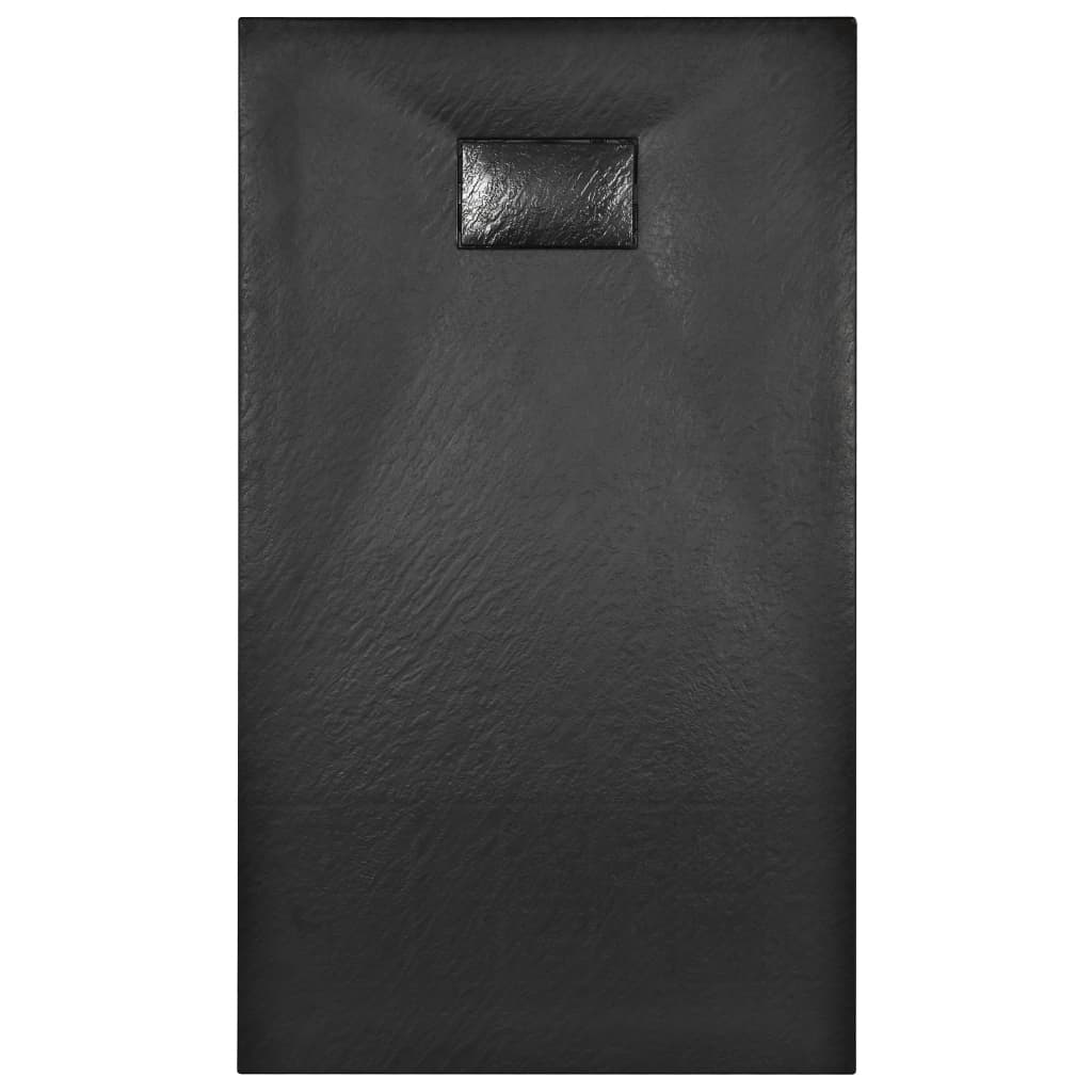 vidaXL Brodzik prysznicowy, SMC, czarny, 120 x 70 cm