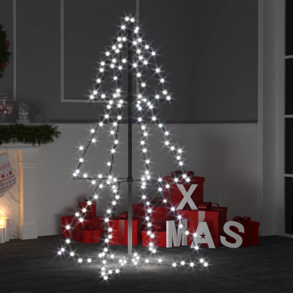 vidaXL Ozdoba świąteczna LED w kształcie choinki, 160 LED, 78x120 cm