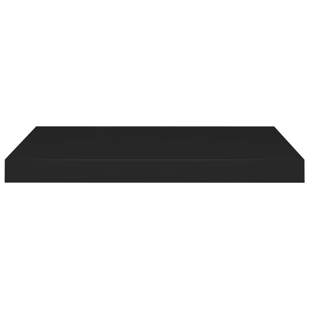 vidaXL Półki ścienne, 4 szt., czarne, 60x23,5x3,8 cm, MDF