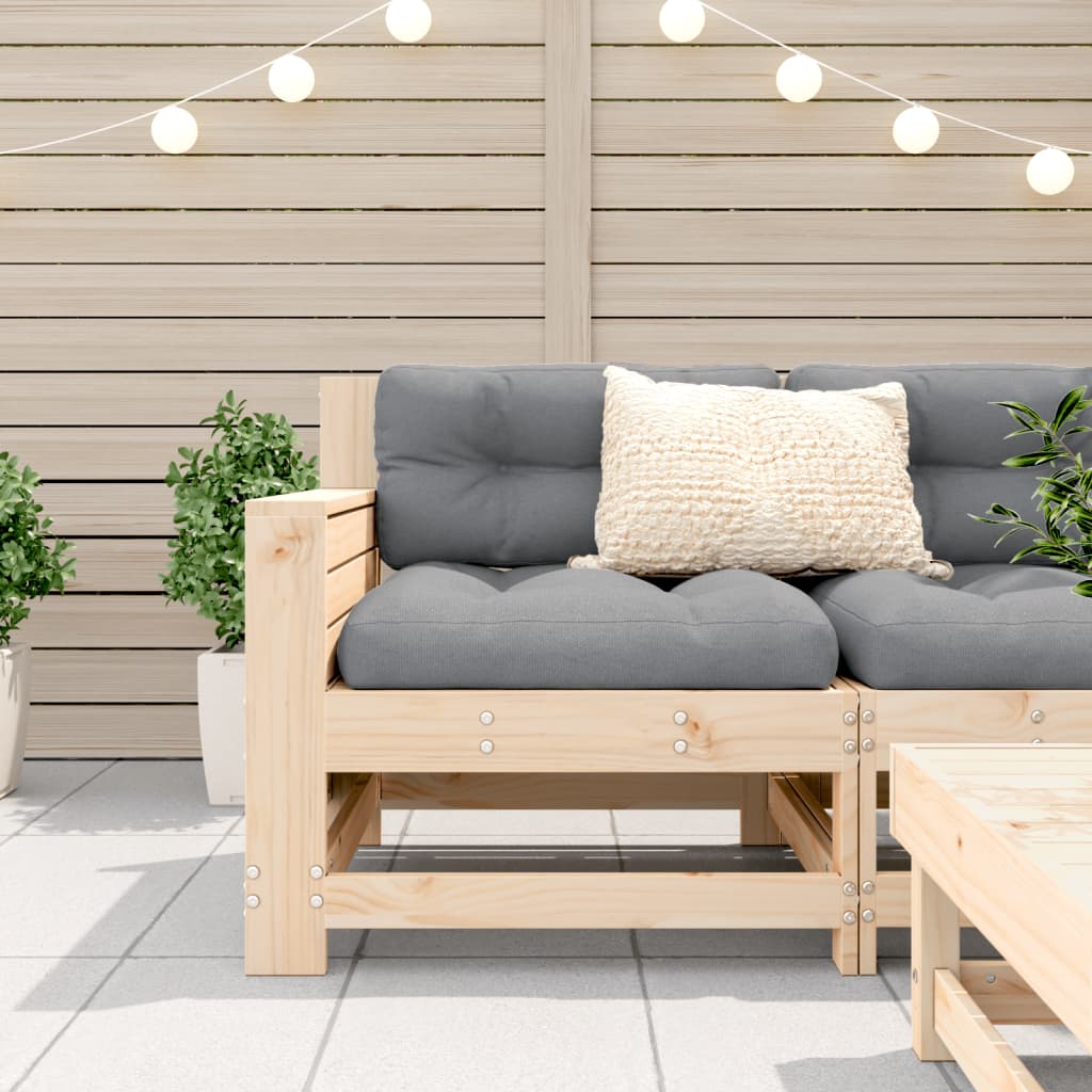 vidaXL Siedzisko ogrodowe z podłokietnikiem i poduszką, drewno sosnowe