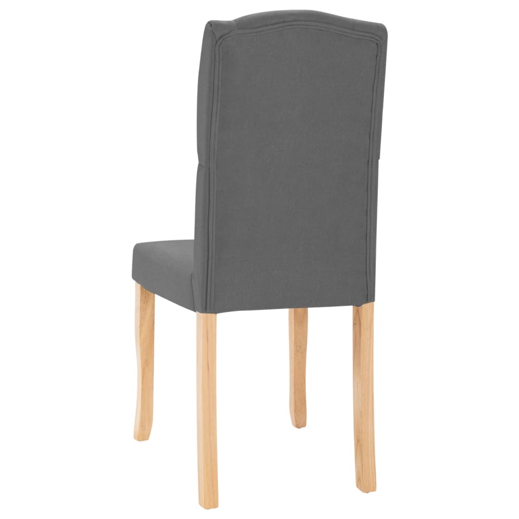vidaXL Krzesła stołowe, 4 szt., ciemnoszare, obite tkaniną
