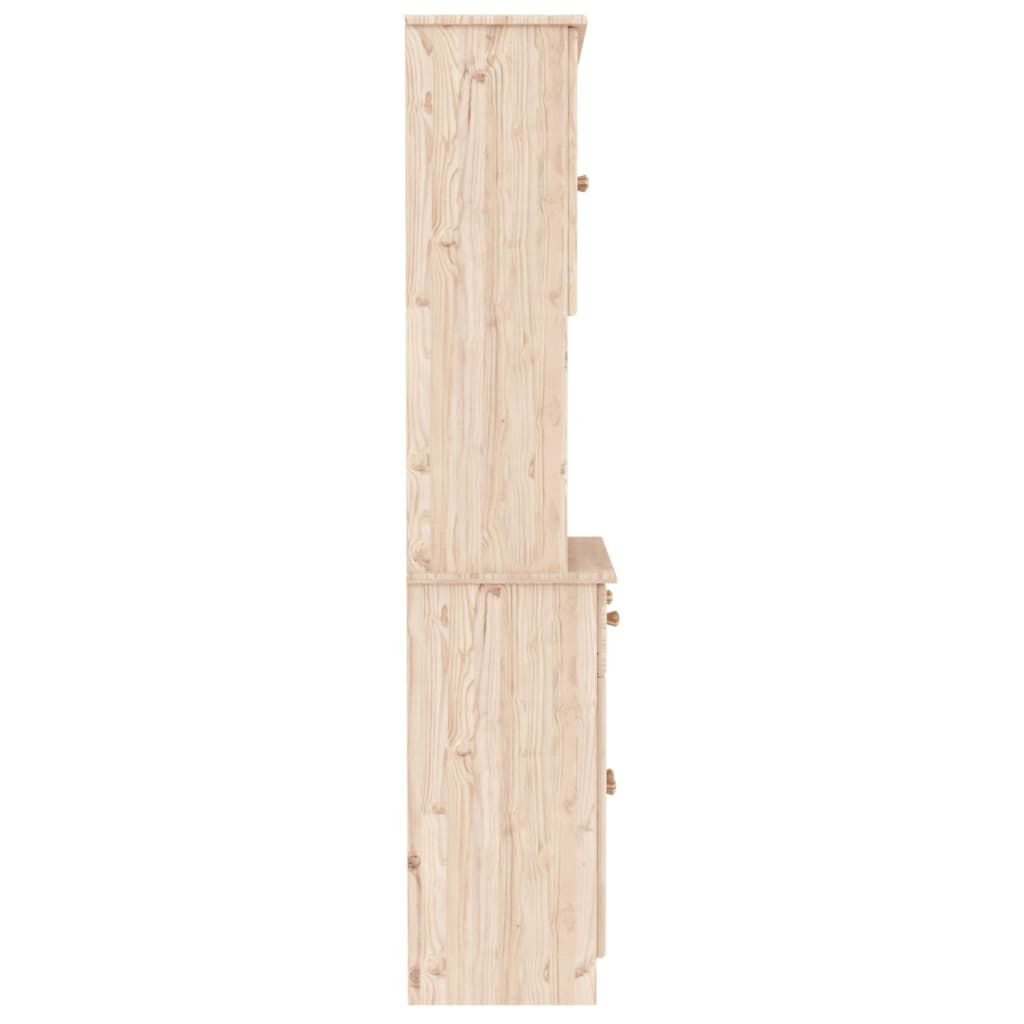 vidaXL Kredens ALTA, 77x35x165 cm, lite drewno sosnowe