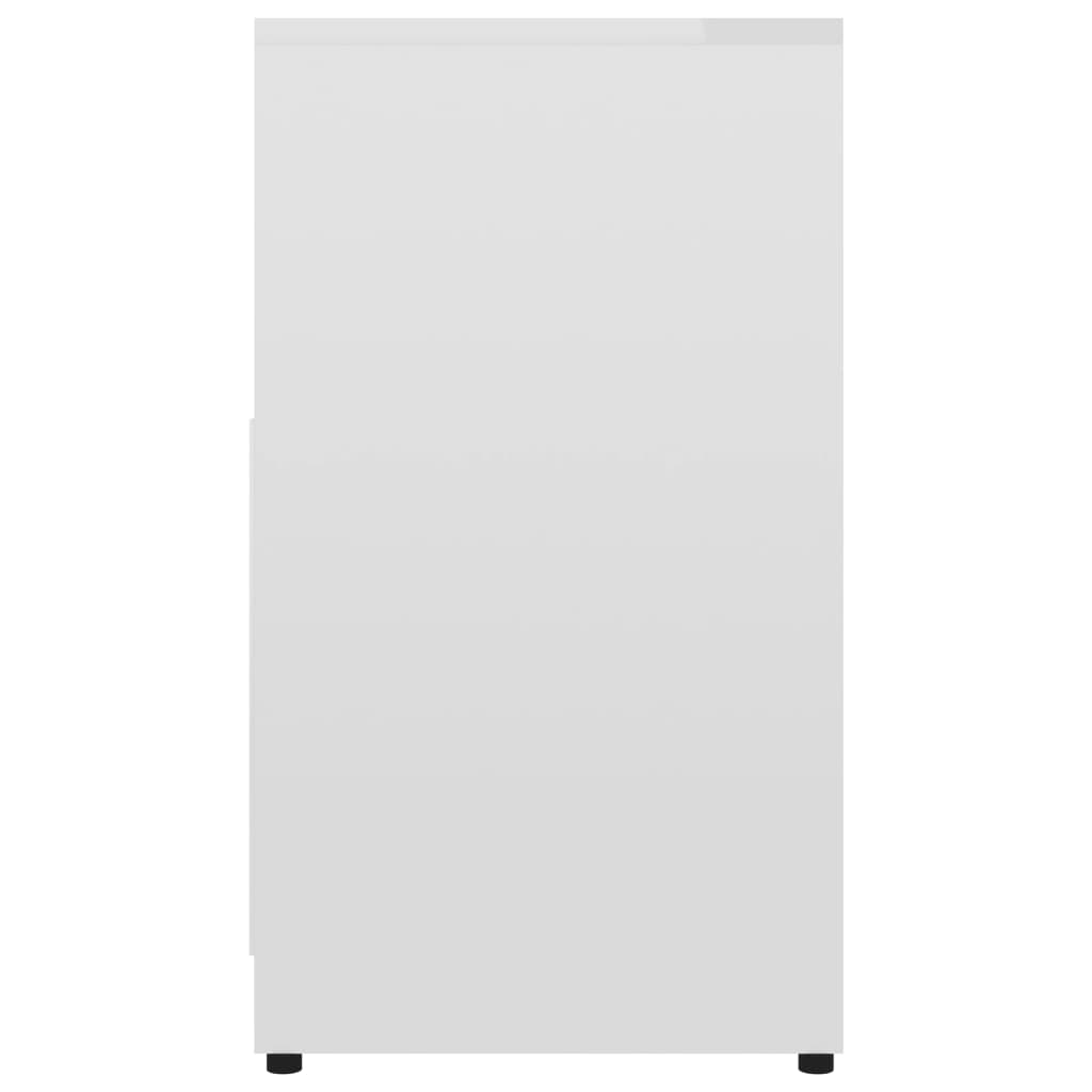 vidaXL Szafka łazienkowa, biała, połysk, 60x33x61 cm, płyta wiórowa