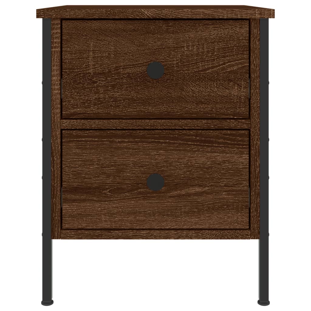 vidaXL Szafka nocna, brązowy dąb, 40x42x50 cm, materiał drewnopochodny