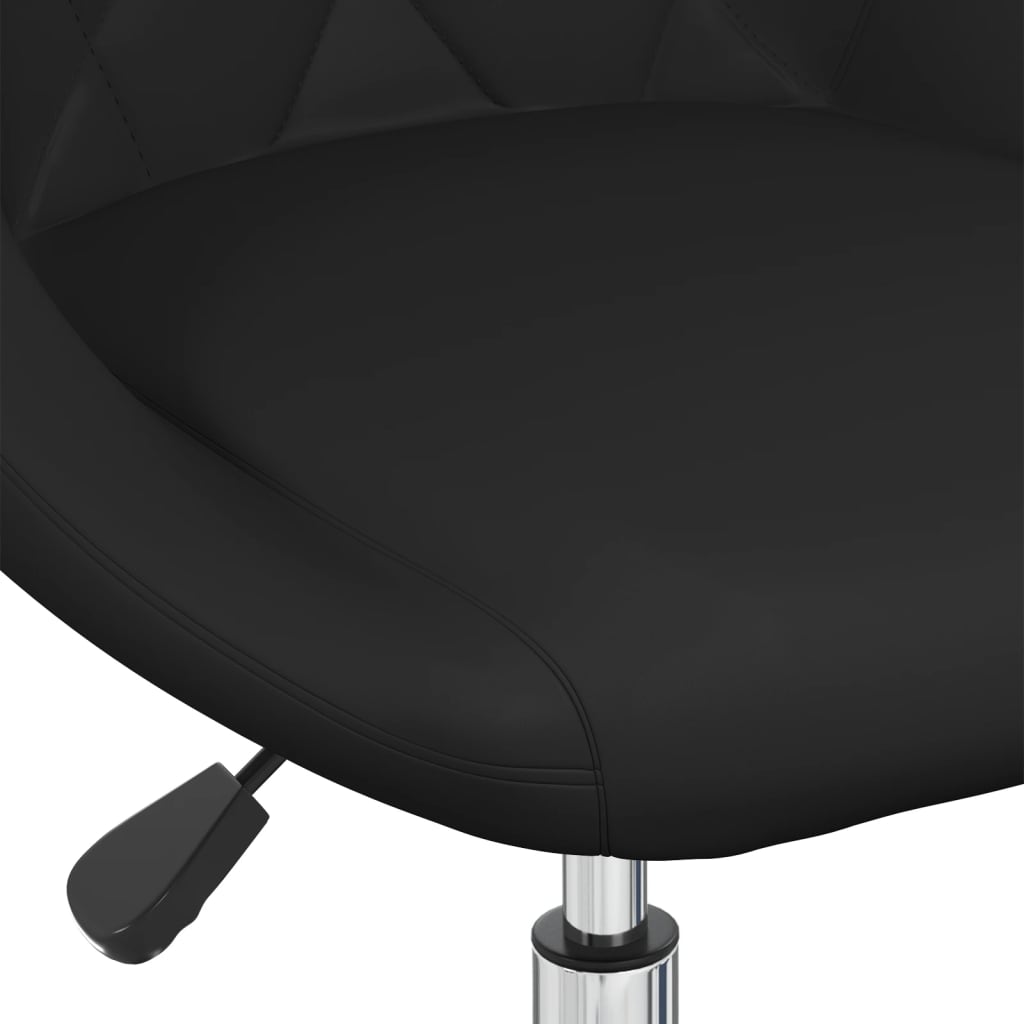 vidaXL Obrotowe krzesło biurowe, czarne, obite sztuczną skórą