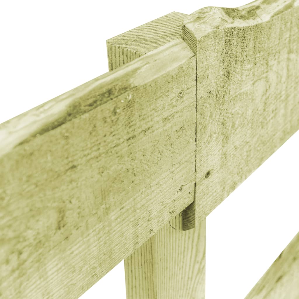vidaXL Ogrodzenie 2-belkowe, impregnowane drewno sosnowe, 90x510cm