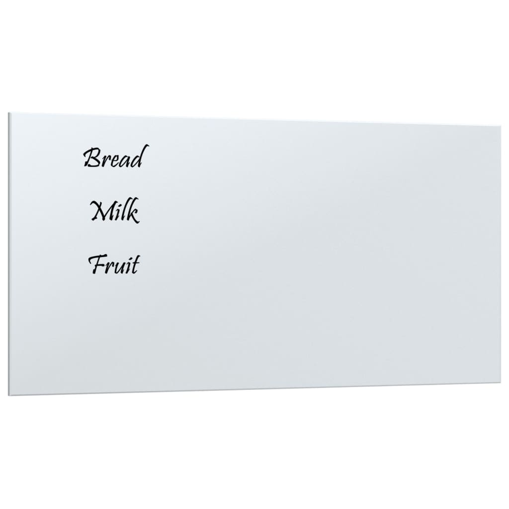 vidaXL Ścienna tablica magnetyczna, biała, 40x20 cm, szkło hartowane