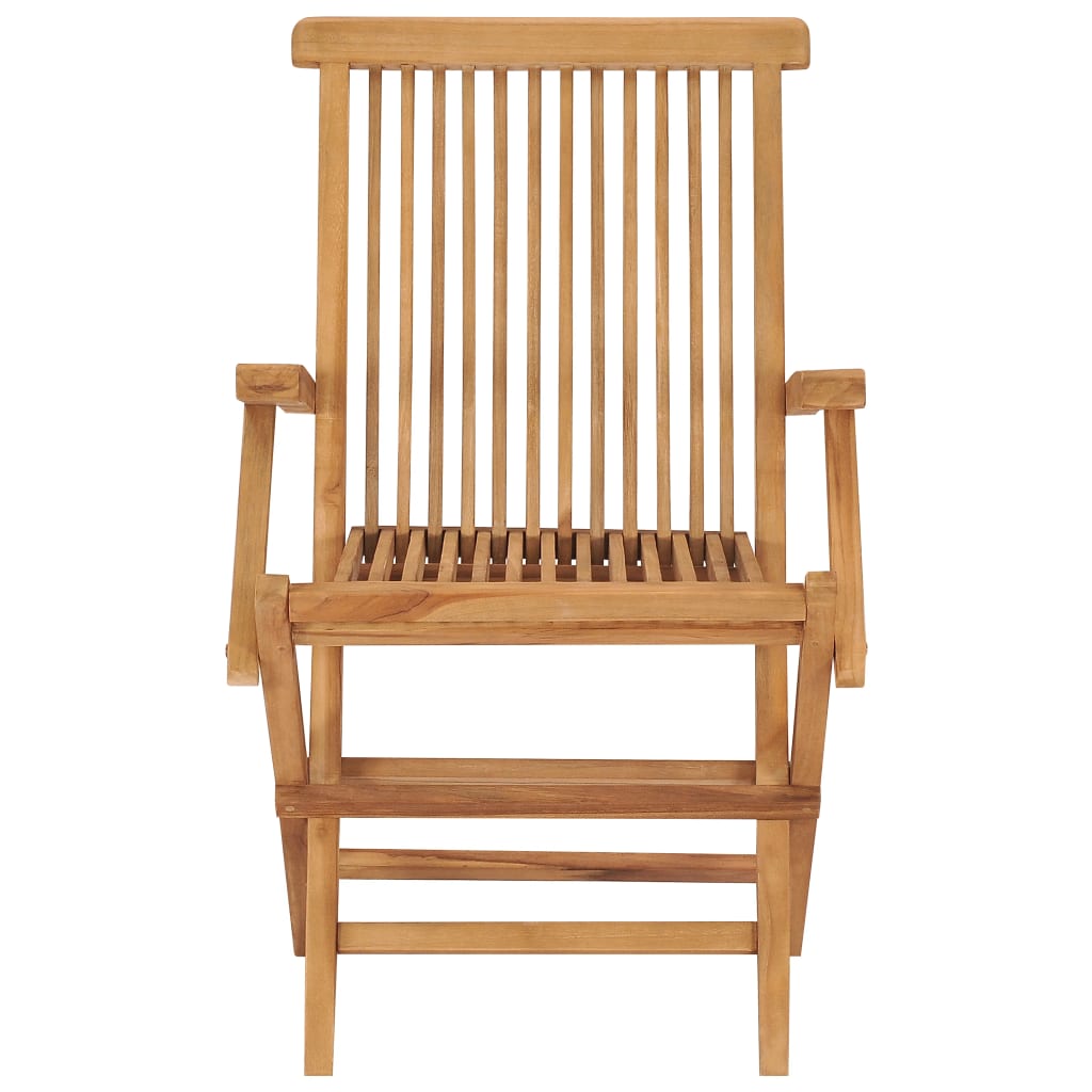 vidaXL Składane krzesła ogrodowe, 2 szt., lite drewno tekowe