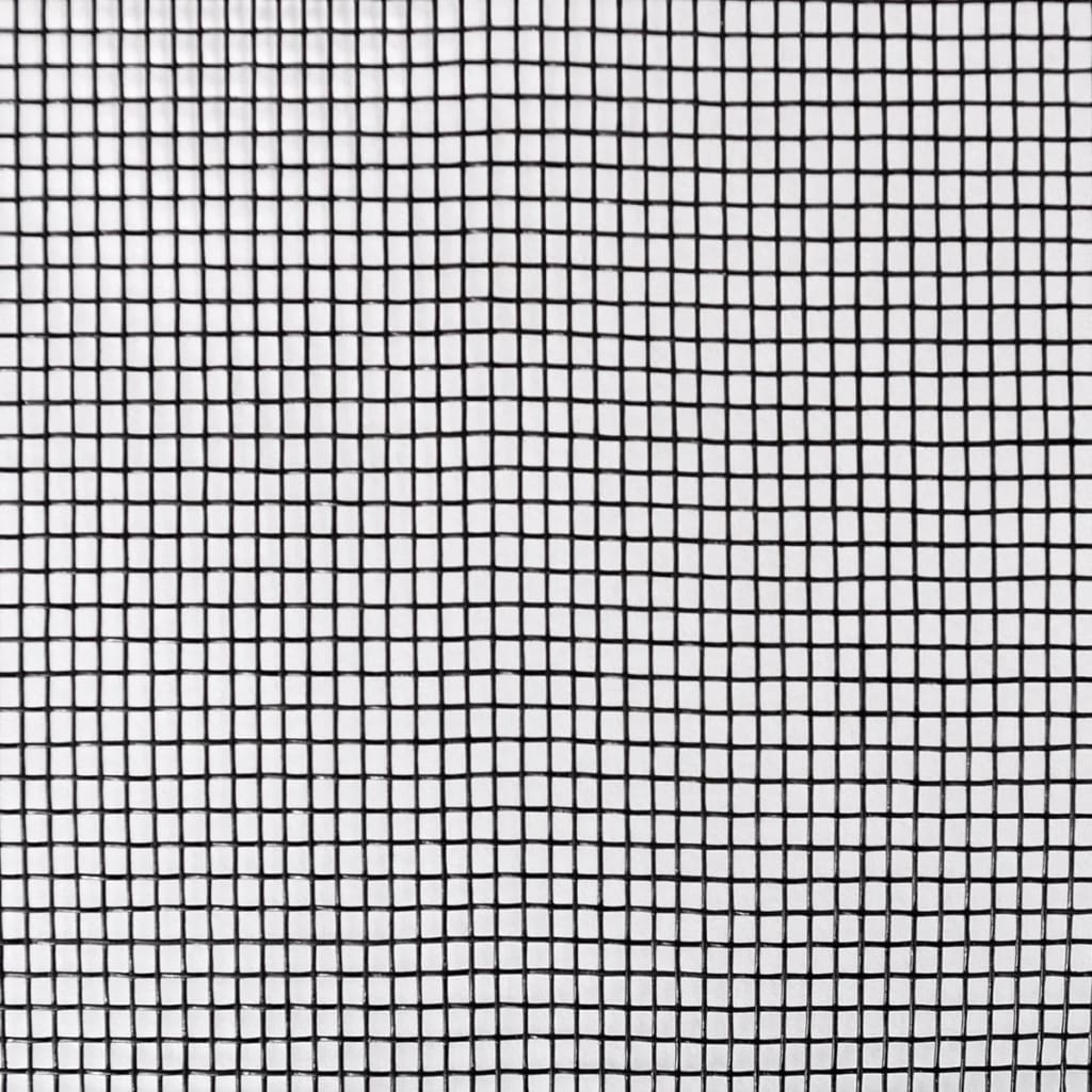 vidaXL Siatka na insekty, włókno szklane, 100 x 1000 cm, czarna