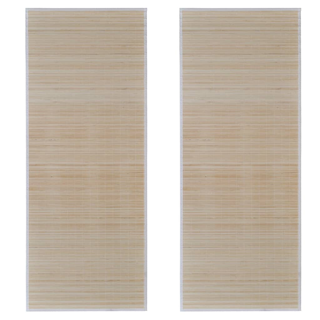 vidaXL Prostokątne, naturalne maty bambusowe, 2 szt., 120 x 180 cm