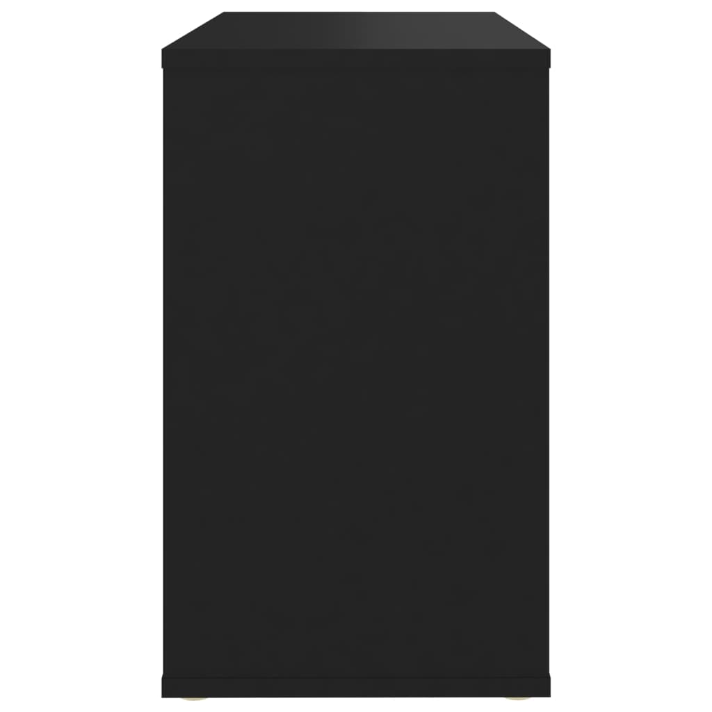 vidaXL Szafka boczna, czarna, 60x30x50 cm, płyta wiórowa