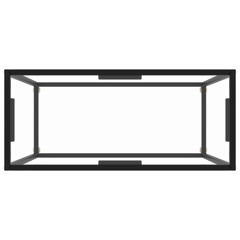 vidaXL Stolik konsolowy, przezroczysty, 80x35x75 cm, szkło hartowane