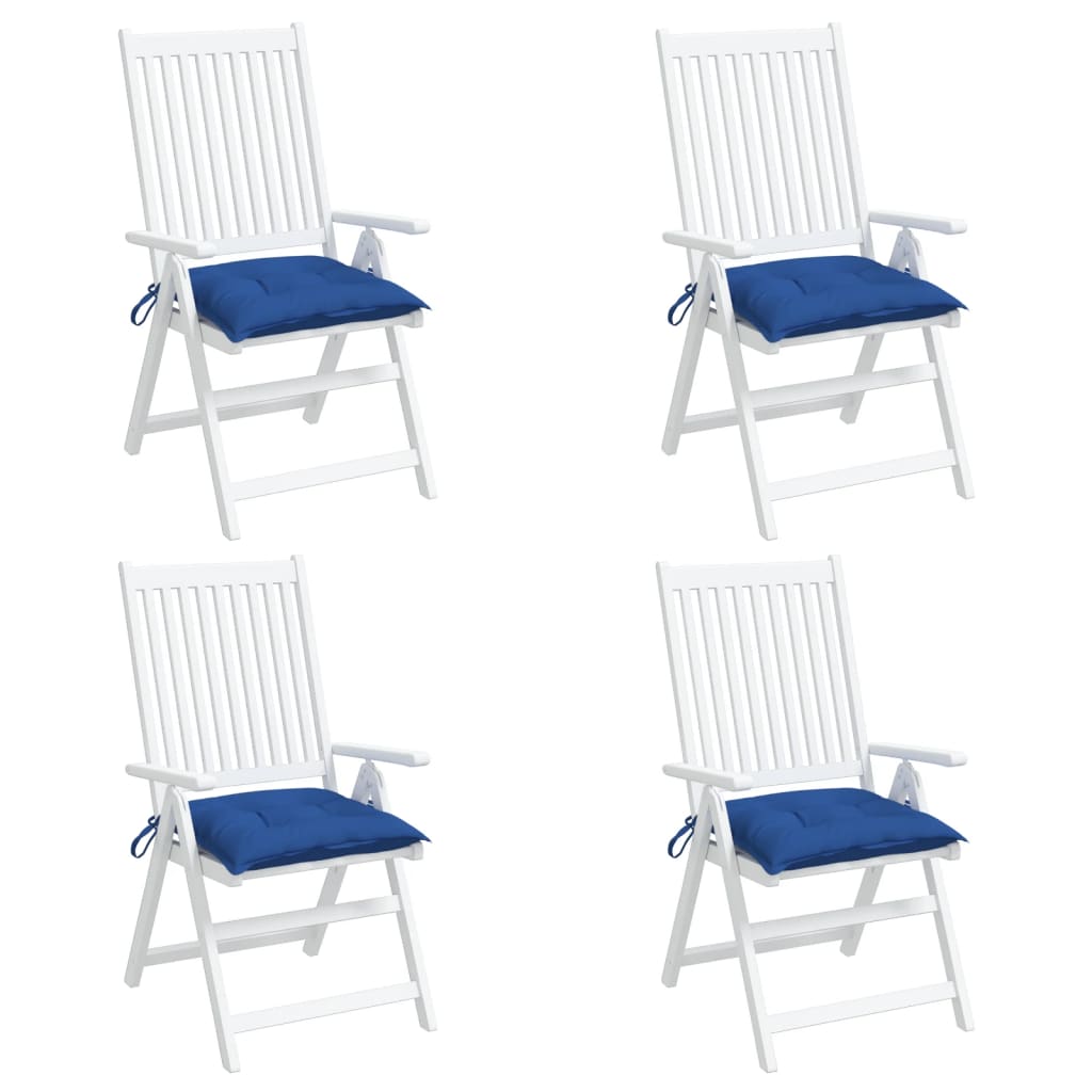 vidaXL Poduszki na krzesła, 4 szt., niebieskie, 50x50x7 cm, tkanina