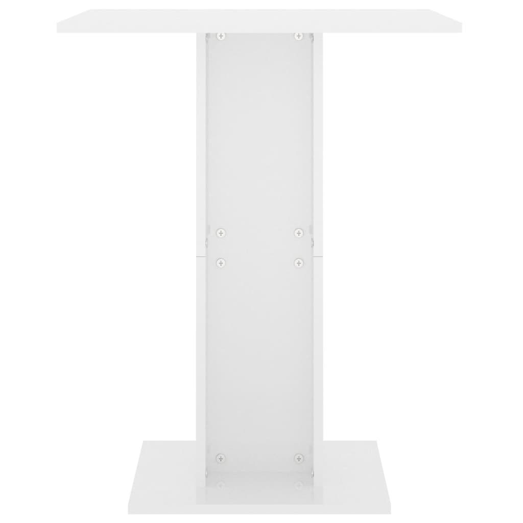 vidaXL Stolik bistro, wysoki połysk, biały, 60x60x75 cm