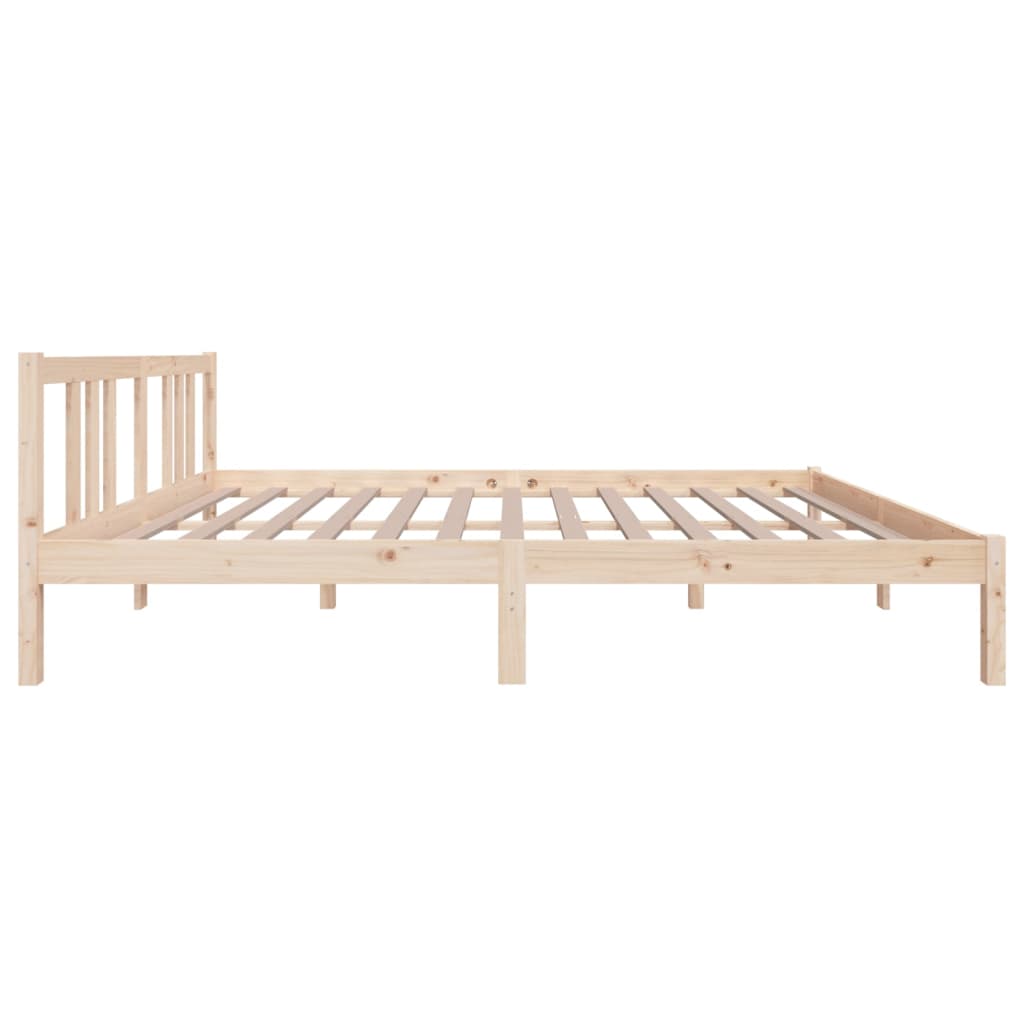 vidaXL Rama łóżka, lite drewno, 150x200 cm, King Size