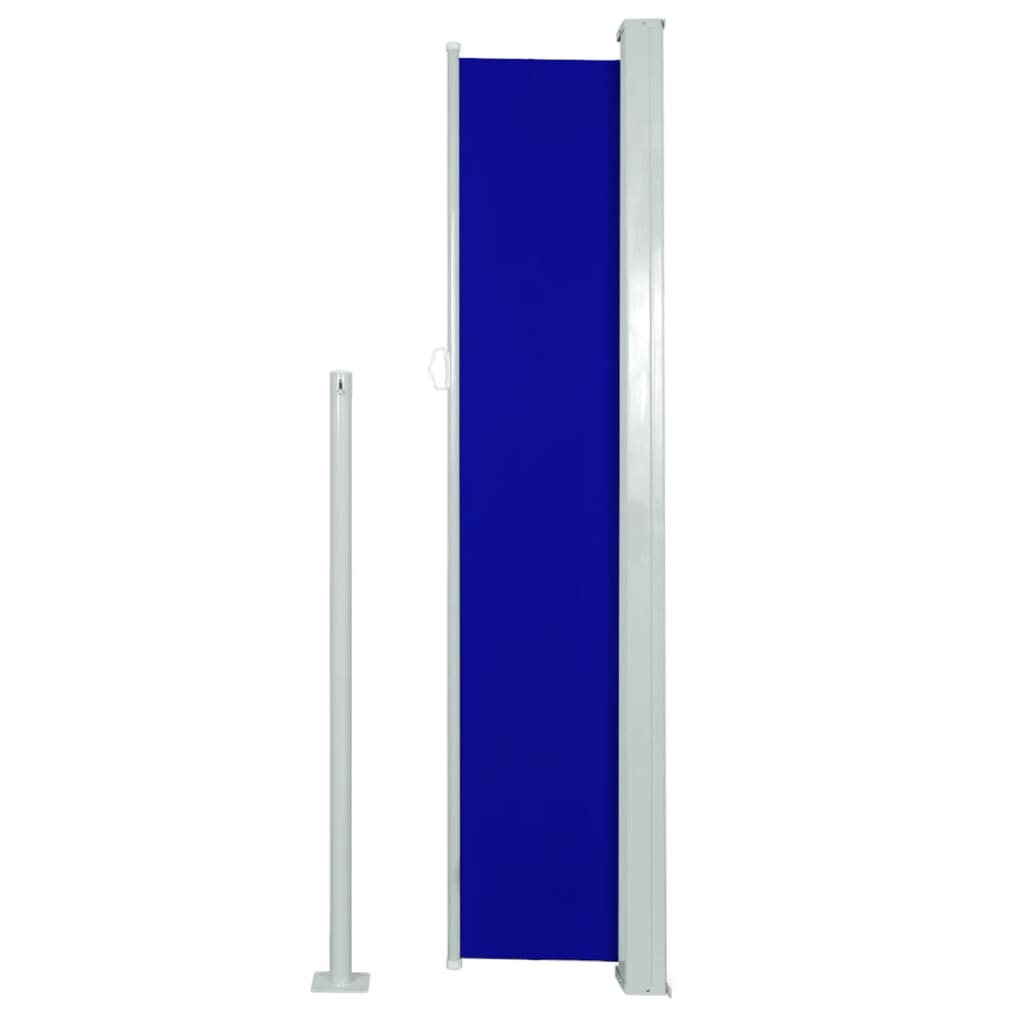vidaXL Wysuwana markiza boczna na taras, 160 x 300 cm, niebieska