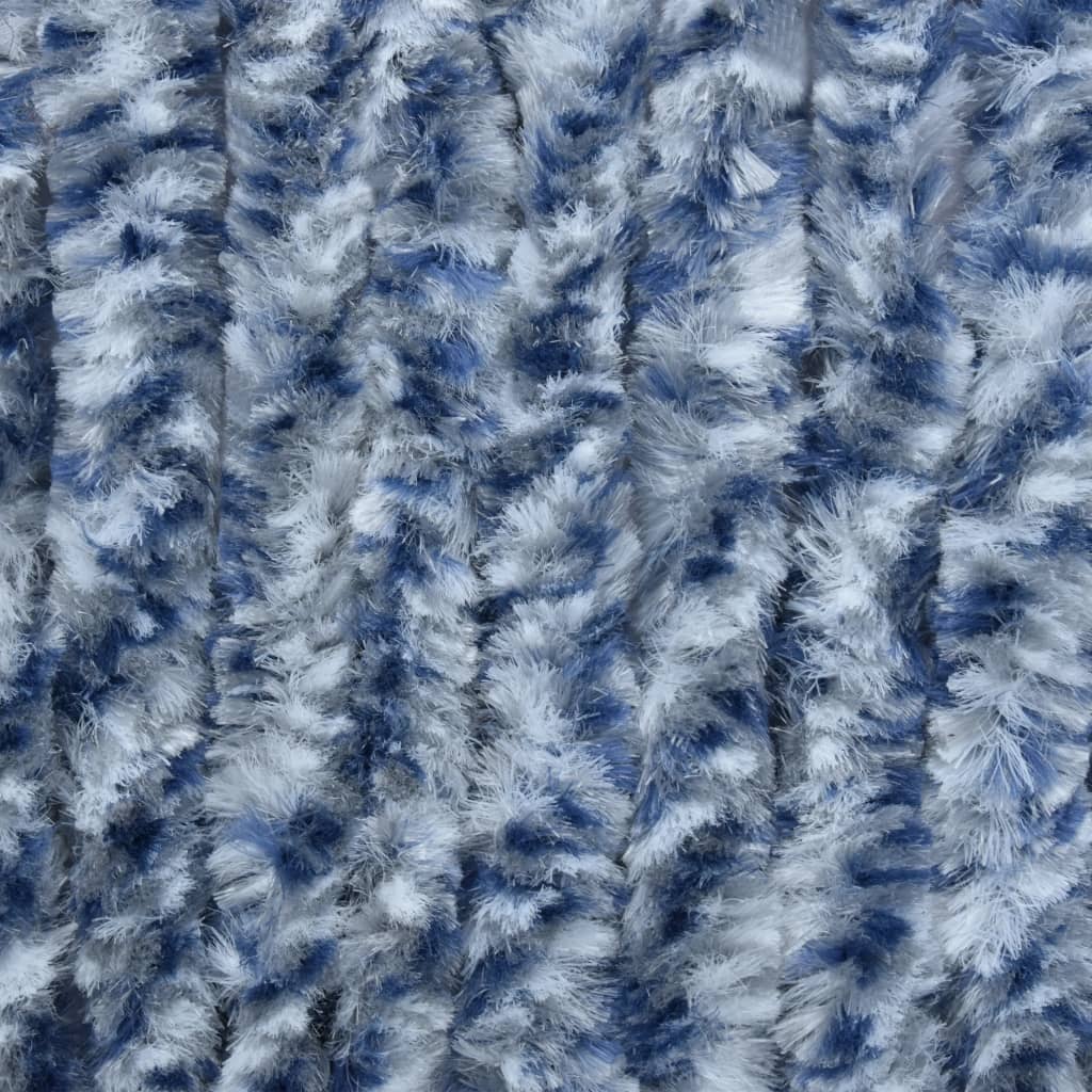 vidaXL Zasłona przeciwko owadom, niebiesko-biała, 90x200 cm, szenil