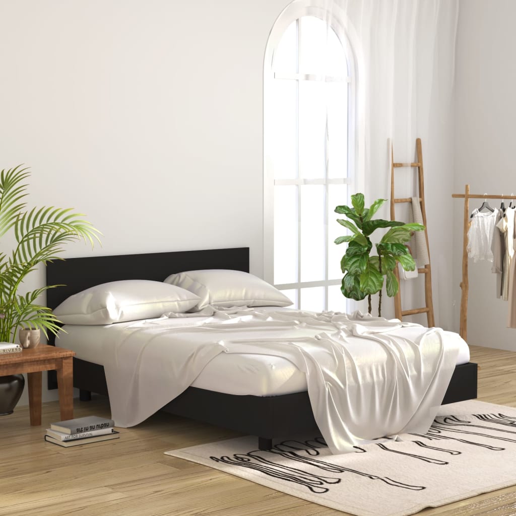 vidaXL Wezgłowie łóżka, czarne, 160x1,5x80 cm, materiał drewnopochodny