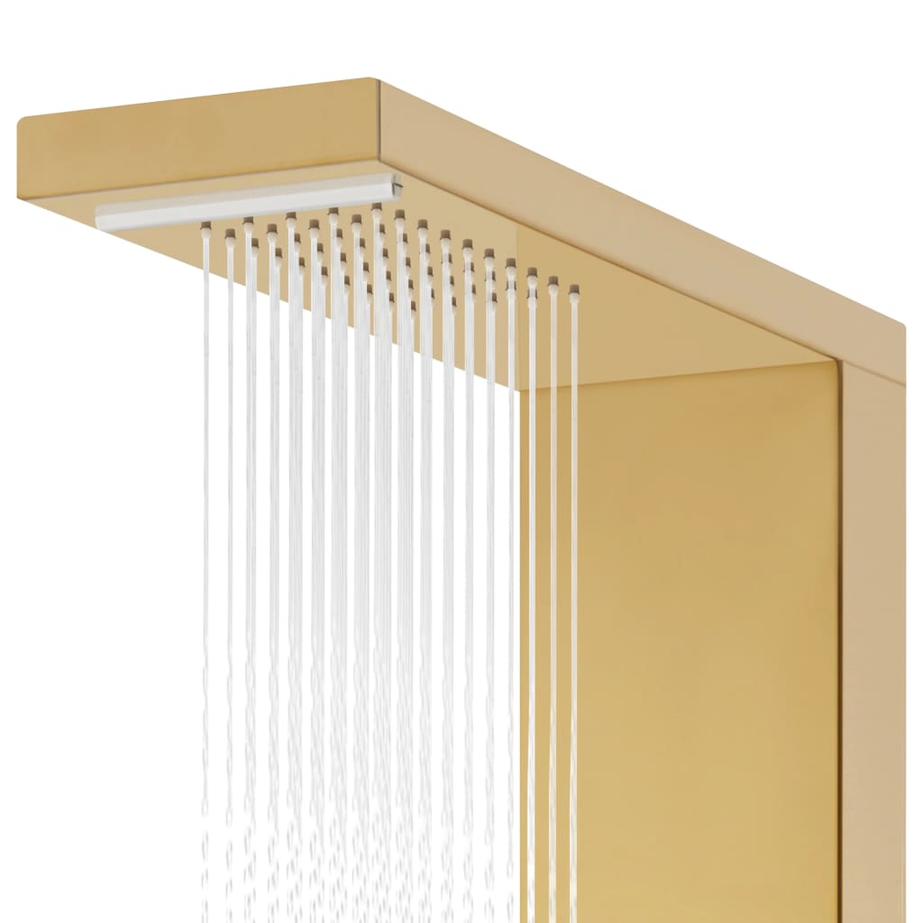 vidaXL Panel prysznicowy, stal nierdzewna 201, kolor złota
