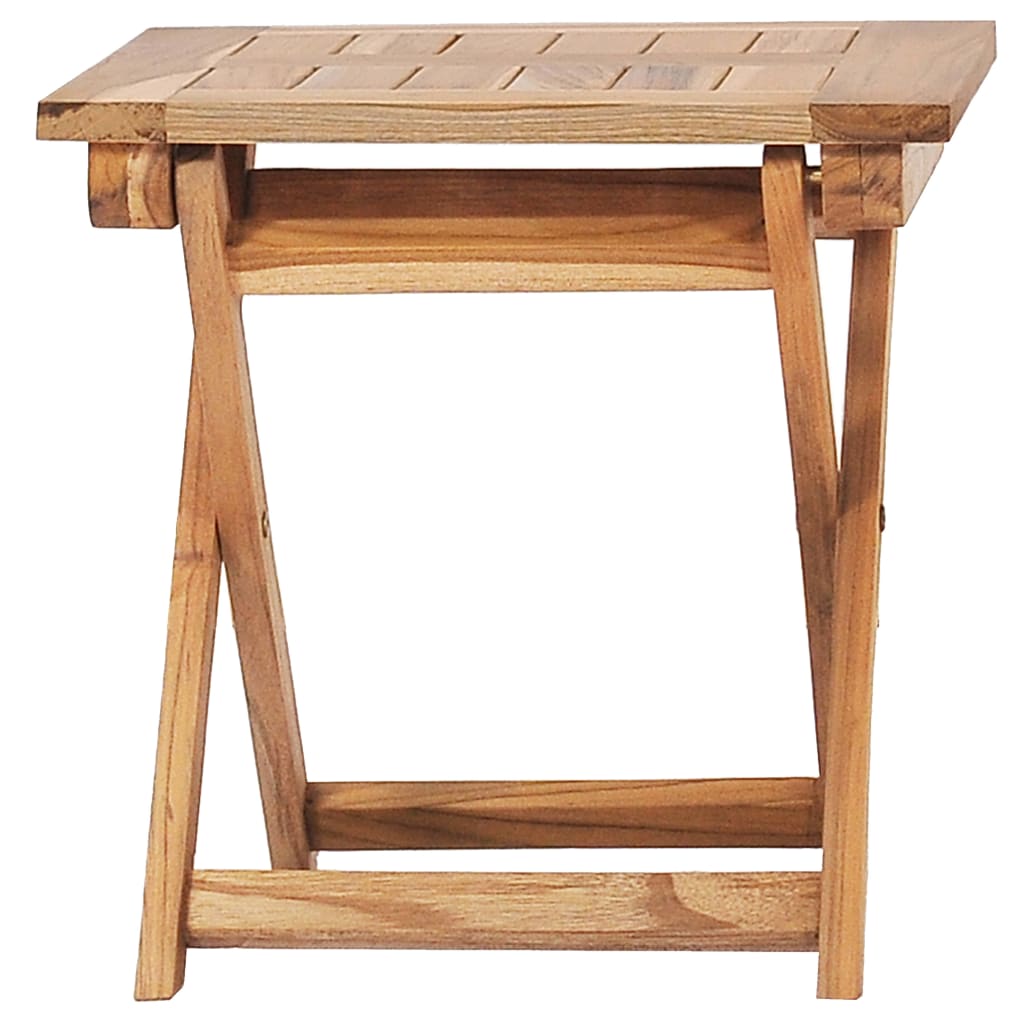 vidaXL Leżaki tarasowe z podnóżkiem i stolikiem, lite drewno tekowe