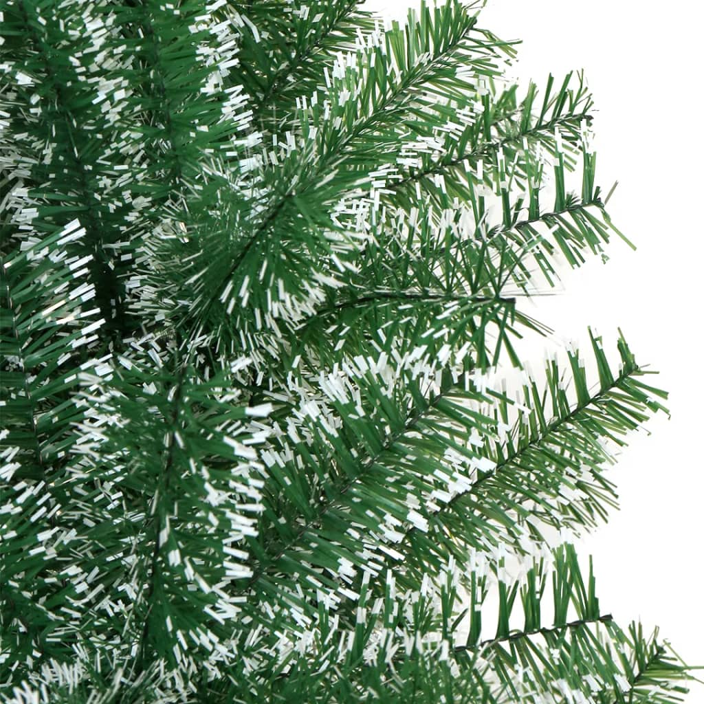 vidaXL Sztuczna choinka, ośnieżona, zielona, 210 cm