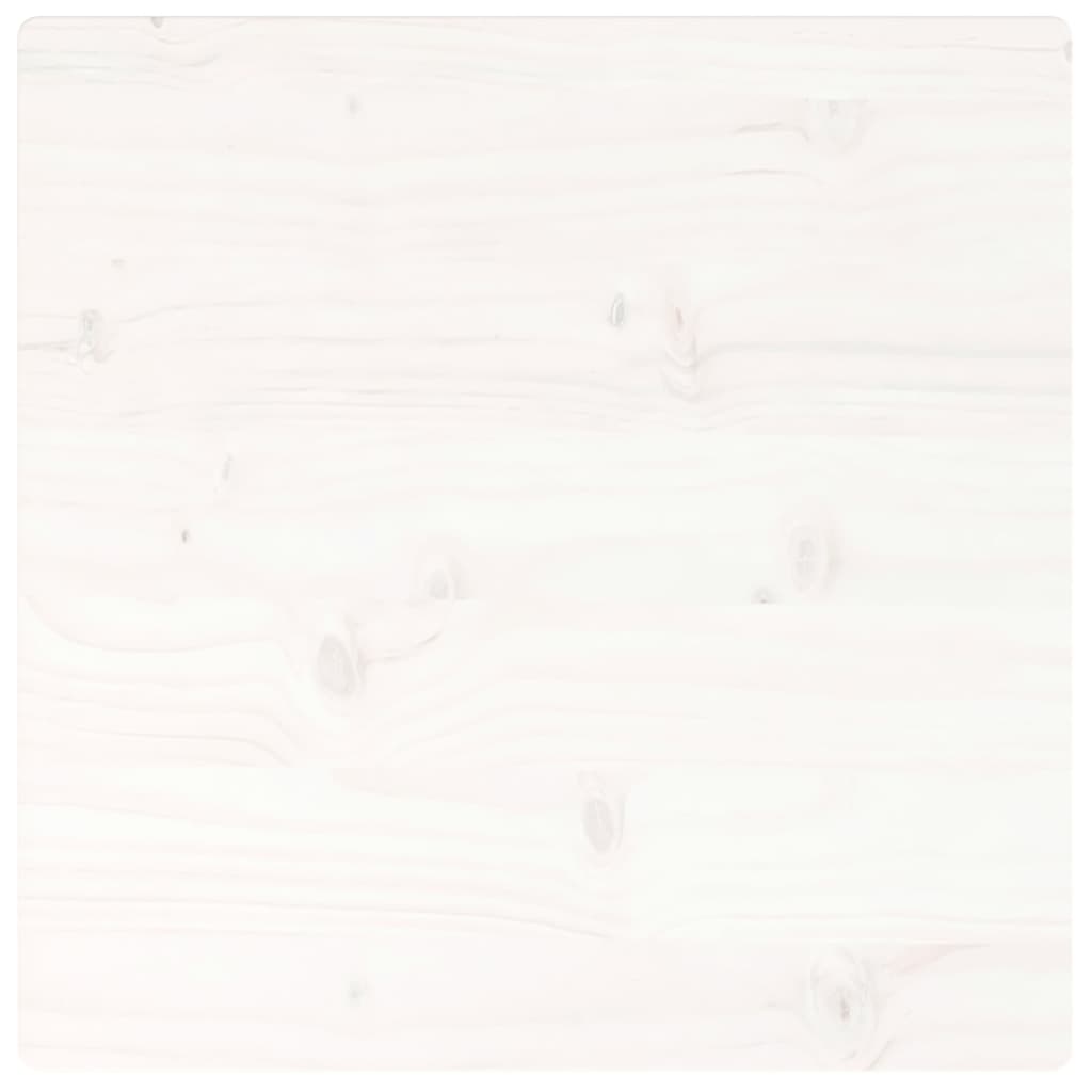 vidaXL Blat stołu, biały, 40x40x2,5cm, lite drewno sosnowe, kwadratowy