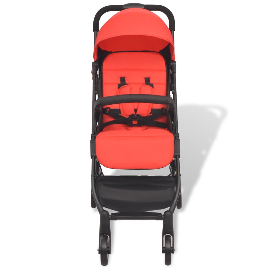 vidaXL Czerwony, kompaktowy wózek spacerowy, 89x47,5x104 cm