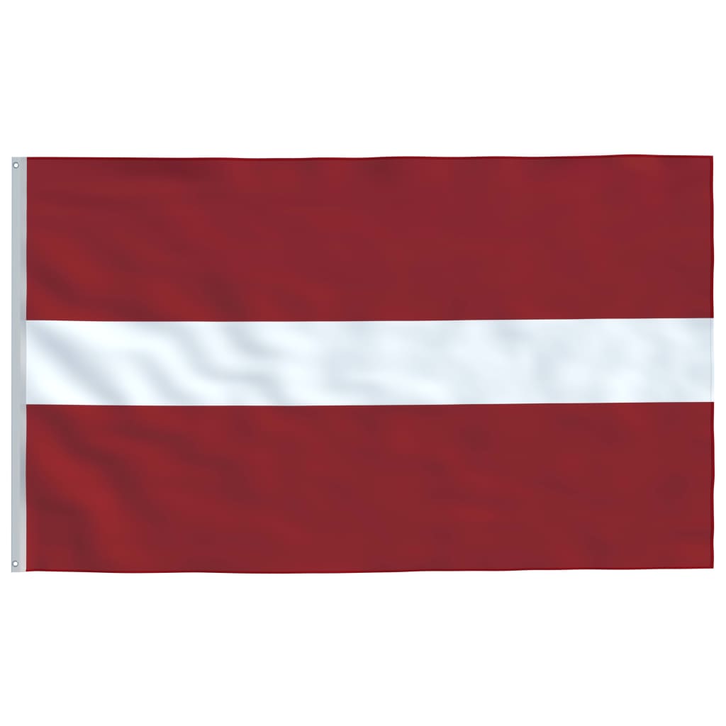 vidaXL Flaga Łotwy z aluminiowym masztem, 6 m