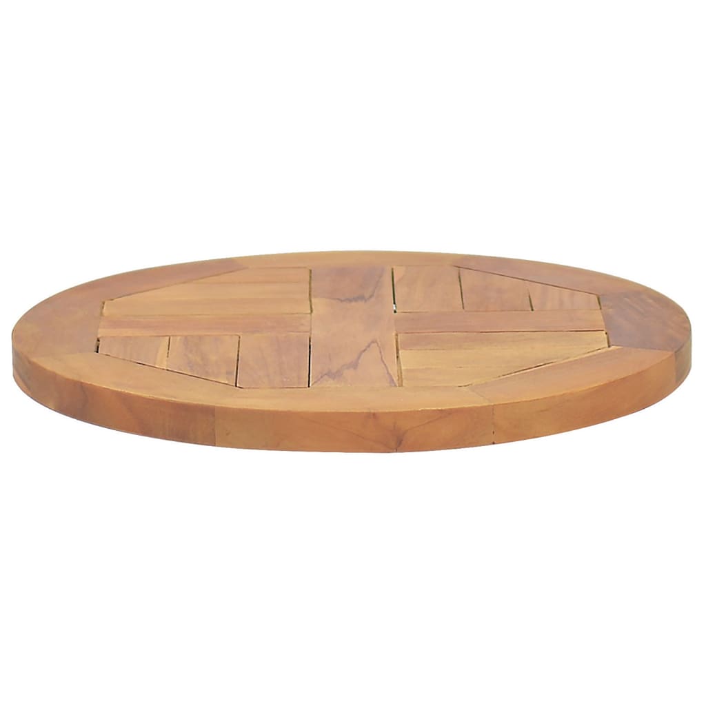 vidaXL Blat stołu, lite drewno tekowe, okrągły, 2,5 cm, 40 cm