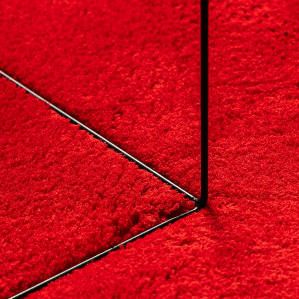 vidaXL Dywan HUARTE z krótkim włosiem, czerwony, 60x110 cm