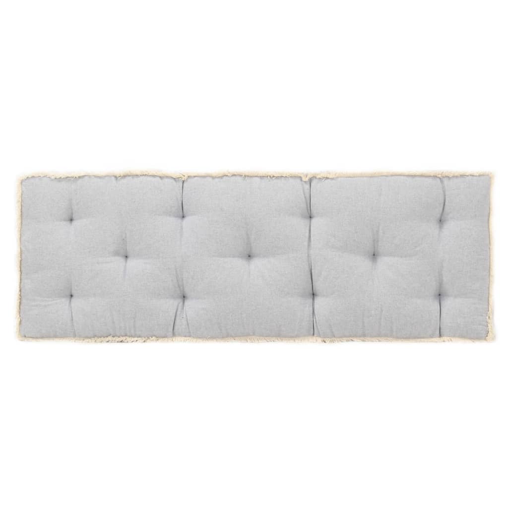 vidaXL Poduszka na sofę z palet, szara, 120x40x7 cm