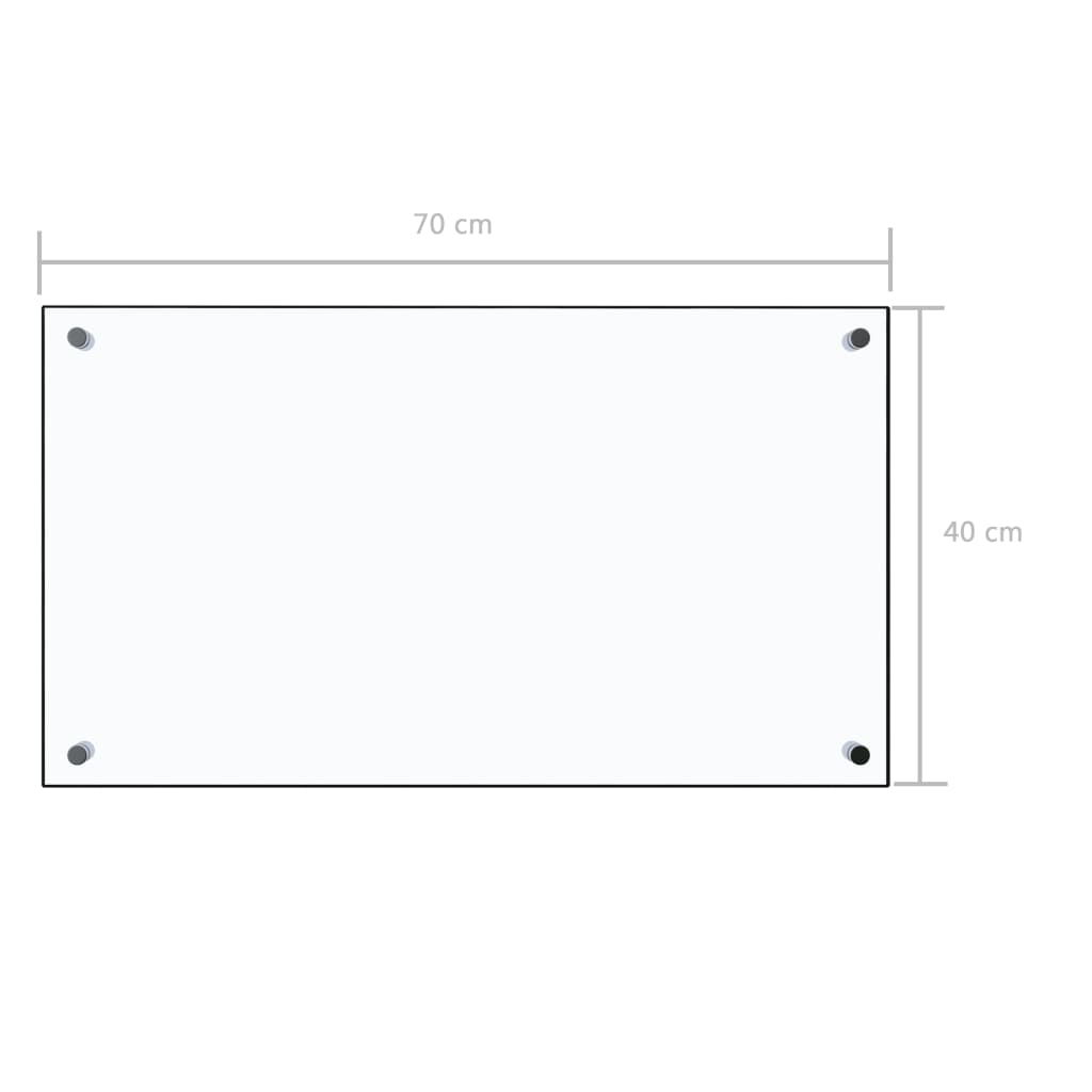 vidaXL Panel ochronny do kuchni, przezroczysty, 70x40 cm, szkło